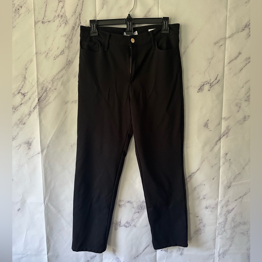 VTG EARLY 200S NINE WEST JEANS  HIGH RISE STRAIGHT STRETCH PANTS BLACK WOMENS 10